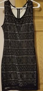 Black and ivory dress